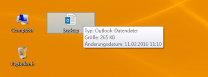 Outlook-Datendatei Speicherort