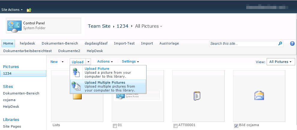 Upload Multiple Pictures